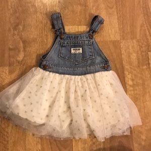 18 months Oshkosh overall dress with tutu
